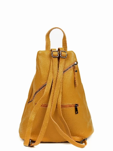 Yellow 2025 leather backpack